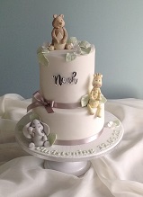 Christening cake with sugar Animals